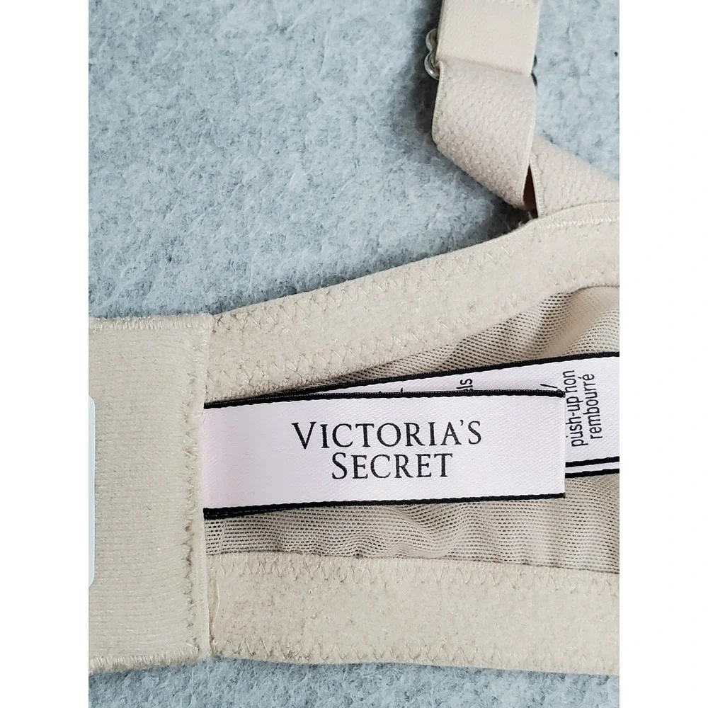 Victoria's Secret Women Bra 34DD Beige Dream Angels Push Up No Padding Underwire